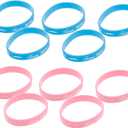 YARNOW 10pcs Gender Reveal Party Silicone Wristbands Stylish Boys Team Bracelets for Shower Decorations Fun Accessories for Celebrations Events