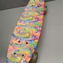 Skateboards Complete 22 Inch Mini Cruiser Retro Skateboard for Kids Boys Youths Beginners