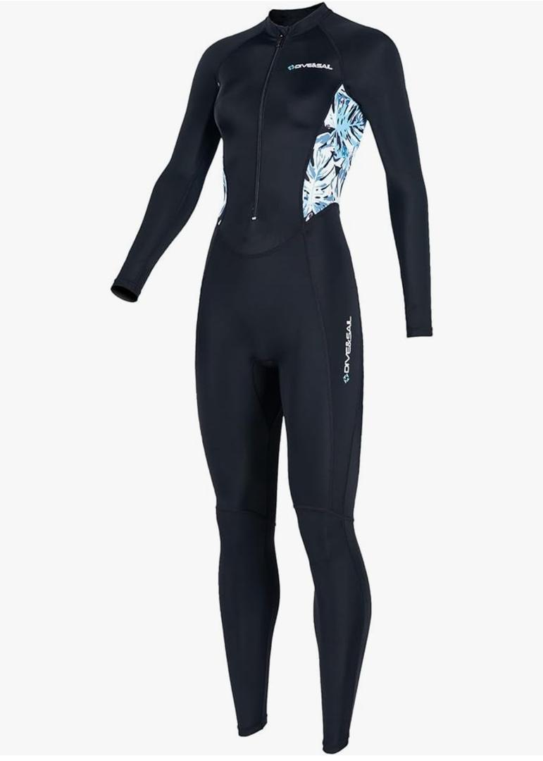 One Piece Swimsuit Long Sleeve UPF 50+ UV Sun Protection Rash Guard for Surfing,L