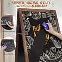 A Frame Chalkboard Sign, 40" x 20" Extra Large Wooden A-Frame Sign Board with Chalk Marker, Double-Sided Magnetic Sidewalk Chalkboard Easel Display for Restaurant, Business, Wedding