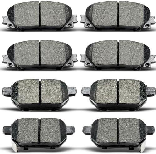 evkingauto Ceramic Brake Pads Front Rear Replacement for Lexus CT200h 2011-2017, for Prius 2010-2019, for Prius Plug-In 2012-2015, for Prius Prime 2017-2019
