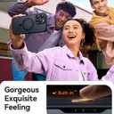 CANSHN 360 Spin Magnetic Stand for iPhone 16 Pro Case with Camera Control [Full Camera Protection] [Compatible with Magsafe] Translucent Matte Shockproof Protective Phone Cover 6.3" - Black