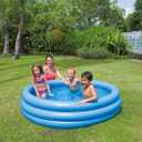 INTEX 58446EP Crystal Blue Inflatable Kiddie Swimming Pool, 66in x 15in