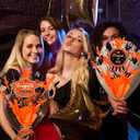 Tatuo 4 Pcs 2026 Graduation Table Centerpieces Party Decoration of Gleam Glitter Foil Graduate Centerpieces for Grad Party Supplies(Orange)