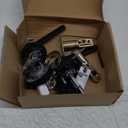 Keyed Alike Front Door Handle and Deadbolt Set,Roundness Heavy Duty Door Handle with Deadbolt Locks,Deadbolt Lock and Door Knob Set for Exterior Doors (Matte Black,1pack)