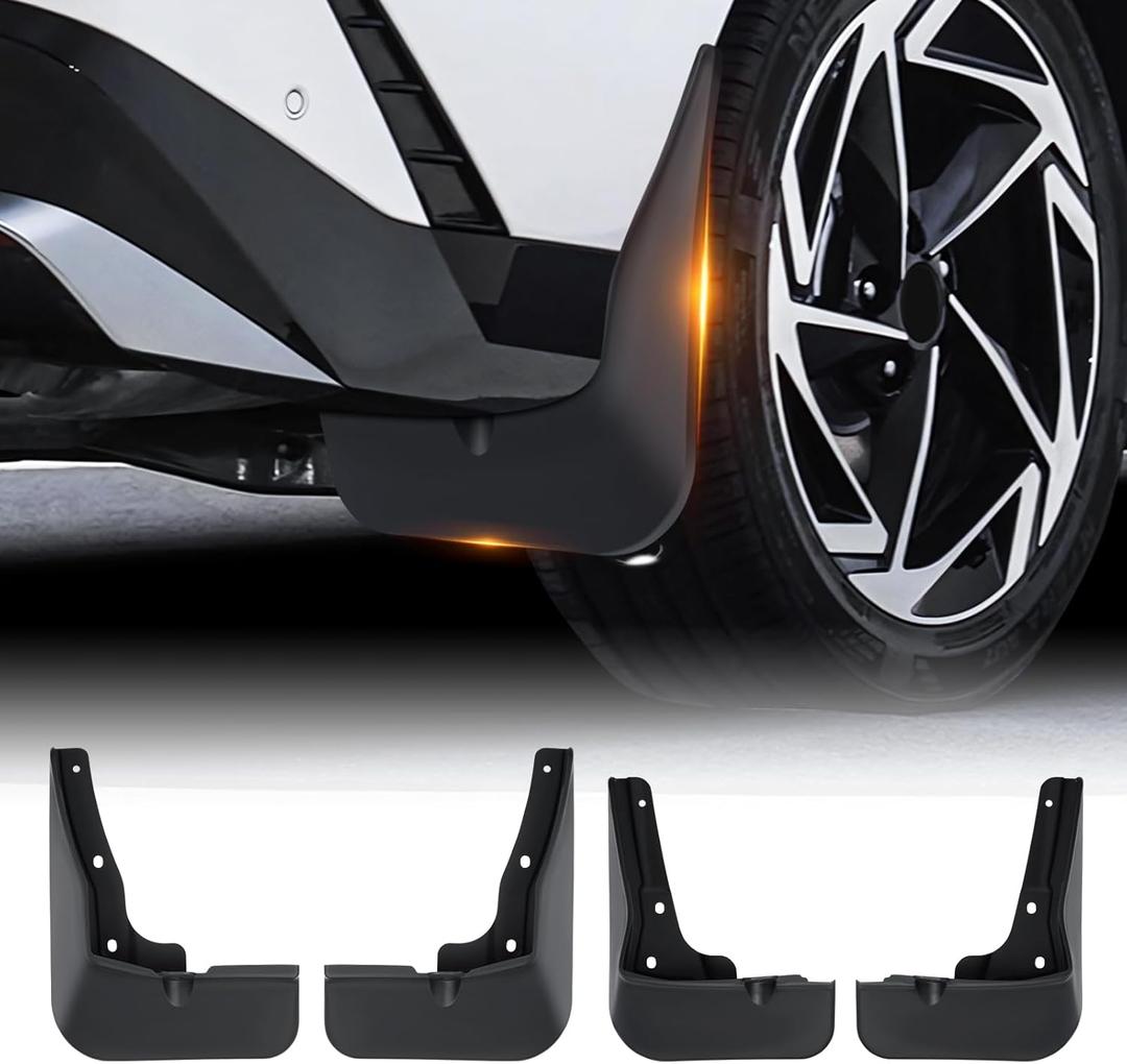 Sunsdrew Mud Flaps for 2024 2025 2026 Hyundai Sonata SEL Mudguards Accessories,All Weather Guard Sonata Splash Guards,No-Drill Front&Rear 4PCS Sonata MudFlaps Set with Hardware(Not for N-Line)