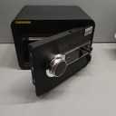 Tenamic Biometric Fingerprint Safe Box 0.85 Cubic Feet Fireproof Waterproof Safe Box with Induction Light and Leather, Solid Alloy Steel Office Hotel Home Cabinet Safe, Black