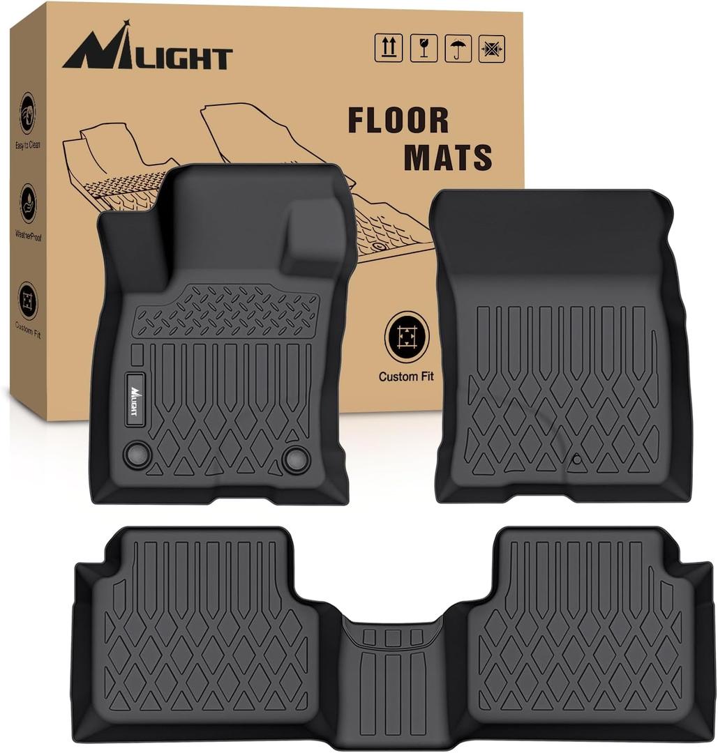 Nilight TPE Floor Mats for Ford Bronco Sport 4-Door 2021 2022 2023 2024 2025 2026 All Weather Custom Fit Heavy Duty Floor Liners