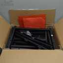 23 Inch to 50 Inch Floor Small Corner TV Stand with Storage Shelves for Living Room Bedroom, Universal Floor Television Stands with Mount, Farmhouse Black TV Table Desk Shelf for Small Spaces (Medium)