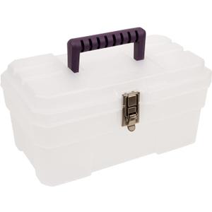 Akro-Mils 09514CFT ProBox 14-Inch Plastic Art Supply, Craft or Medical Storage Toolbox with Removable Tray, 14-Inch x 8-Inch x 8-Inch, Clear