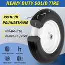 GICOOL 14.5" Wheelbarrow Flat Free Tire, Fits 4.80/4.00-8, 3.50/2.50-8, 4.00-6, 4.00-8, Wheelbarrow Wheels, 5/8" Bearing with Extra 3/4" Bearing, 3" -6" Centered Hub