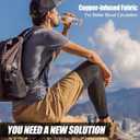 NEENCA Copper Compression Leg Sleeve, Ultra-thin Full Leg Sleeve with Copper Ions Infused Fabric for Knee Pain Relief, Muscle Recovery, Swelling, Inflammation, Promotes Circulation, Sports, Workout... (Black, XL)