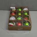 Christmas Ball Ornaments for Tree Decorations, 12 Pcs Big 3.15" Glitter Plastic Red and Green Hanging Ball Ornaments for Xmas Tree Home Winter Holiday Party Decor Indoor