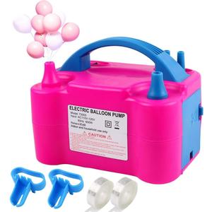 Balloon Pump 600W 110V Electric Balloon Pump Portable Electric Inflator Balloon Air Pump-2 Tying Tools Balloon Blower for Party Decoration