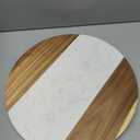 18" Marble & Wood Lazy Susan Turntable, Rotating Serving Tray
Large Dining Table Centerpiece, Spinning Platter for Kitchen Countertop, Pantry & Charcuterie Board