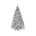 4.5ft Pre-Lit Premium Snow Flocked Hinged Artificial Christmas Tree w/150 Lights
