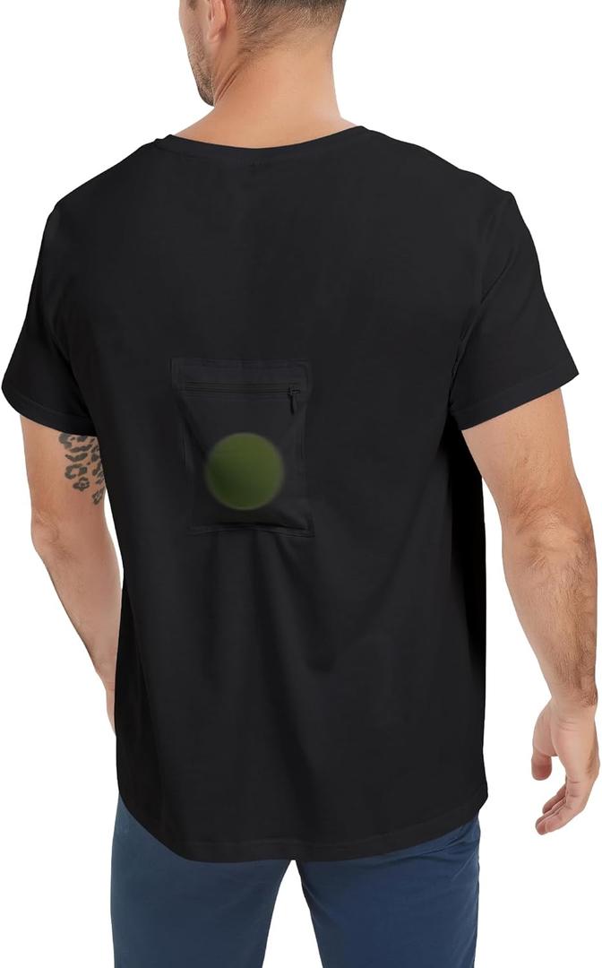 Sleep Apnea T-Shirt on Side Positional Therapy to Prevent Back Sleeping (Black, M)