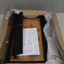 FONHAYE 4-Tier Bathroom Shelving Unit, 33.7" H Narrow Open Floor Shelves, Metal Corner Slim Storage Rack for Bathroom Laundry Room Kitchen Living Room, Rustic Brown