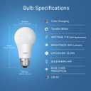 Feit Electric OM60/RGBW/CA/AG/3 60 Watt Equivalent WiFi Color Changing and Tunable White, Dimmable, No Hub Required, Alexa or Google Assistant A19 LED Smart Light Bulb, 3-Pack, Rgbw Multicolor, 60W