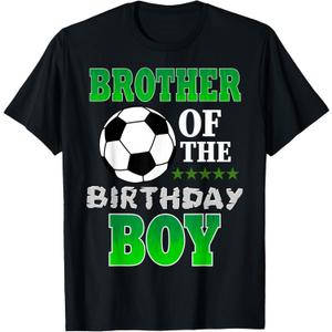 Brother of The Birthday Boy Soccer Stars Outfit T-Shirt, Small