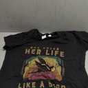 Womens Motivational Quote She Rules Her Life Like A Bird In Flight V-Neck T-Shirt.XL