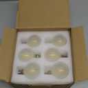 E12 G16 LED Globe Light Bulbs, Small Golf Ball Size Round Bulb, 6W (60W Equivalent) 600 Lumens, 4000K Daylight White, Dimmable, Frosted Glass, for Chandelier, Pendant, Sconce, Lamp  12 Pack