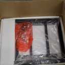 Lerliuo Walnut Printer Stand with Fabric Drawer, 3 Tier Industrial Side Table, Modern Small Printer Desk Holder with Storage Shelf, Multi-Functional Bedside Tables for Home Office Fax Machine Scanner, Walnut