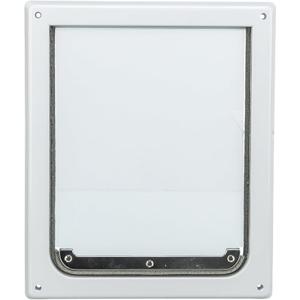 Pexprime, Pet Products 2-Way Locking Dog Door, Small to Medium Dogs, White