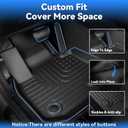 Hutisya-Floor Mats & Cargo Liner Set Fit for 2017-2022 Honda CR-V (Deck in Upper Position)(Not for Hybrid) All Weather Protection Anti-Slip & Durable TPE Full Set Liners Automotive Accessories-Black