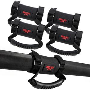 Badass Moto Roll Bar Grab Handles - SXS, ATV, & UTV Grab Handles Grips (Black 4-PK)