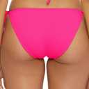 Kira - Women's Side Tie Bikini Bottom with Cheeky Coverage, Sexy Swimwear Separates for Women, Taffy, Medium (Pink, M)
