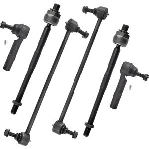 ASTARPRO - 6pc Front Tie Rods Kit Replacement for Chevrolet Traverse Buick Enclave GMC Acadia Limited Saturn Outlook, 4 Suspension Outer & Inner Tie Rod Ends 2 Sway Bar Links