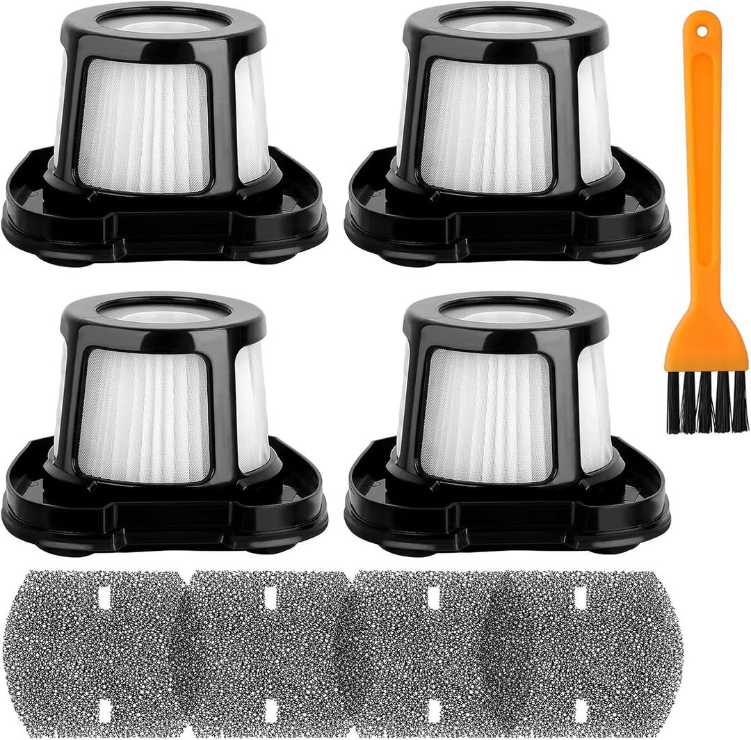 4-Pack Handheld Vacuums Replacement Filter for Bissell Pet Hair Eraser Lithium Ion Cordless Hand Vacuum 2284W 2389 2390 2390A, Black
