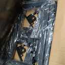 Tv Tray Table Set of 2, 8-Level Adjustable Height Couch Side Table90 Tilt Angle Adjustments C-Shaped End Table, with Phone & Tablet Slot Sofa Computer Desk for Couch, Sofa, Bed, Chair, Living Room (Brown)