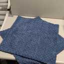 Kevin Textile 2 Packs Blue Decorative Throw Pillow Covers 22x22 Inch for Living Room Couch Bed Sofa Soft Striped Corduroy Square Cushion Case 55x55 cm Rustic Farmhouse Boho Home Decor