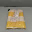 Emvency Stripe Shower Curtain Waterproof Vertical White Yellow Striped Polyester Fabric 72 x 72 Inches Set with Hooks