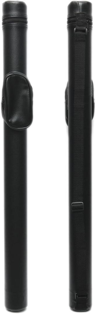 HAN'S DELTA 1x1 Hard Pool Cue Case Billiard Stick Carrying Pool Cue Case - 1B1S - Holds 1 Butt and 1 Shaft