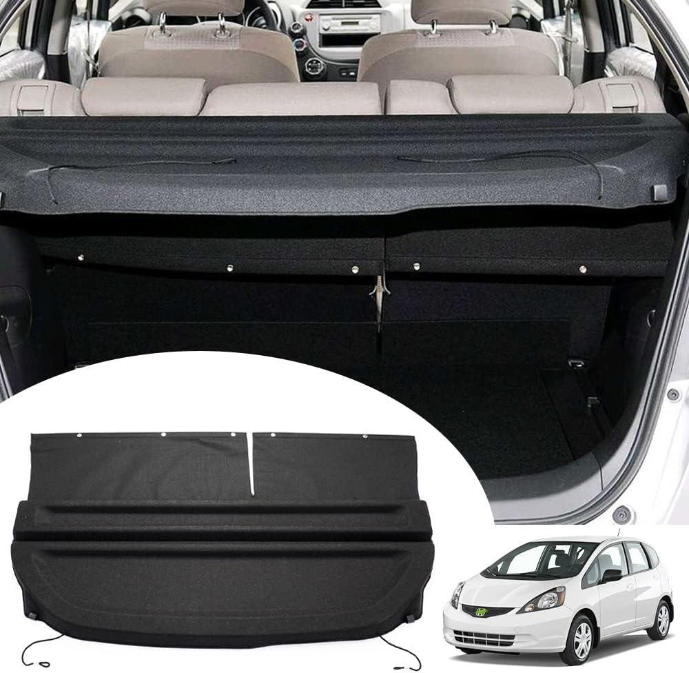 Powerty Cargo Cover Compatible with Honda Fit 2009 2010 2011 Accessories Trunk Cover Trunk Security Shield Shade (Can Withstand Load)