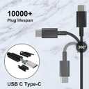 New Slim 65W Laptop Charger Fits for HP Laptop Charger USB C Computer Replacement, Envy x360/Elitebook x360/Spectre x360/Elite x2/Pavilion/Zbook/ProBook, Fast Type C Chromebook Power Cord Adapter