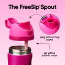 Owala FreeSip Insulated Stainless Steel Water Bottle with Straw, BPA-Free Sports Water Bottle, Great for Travel, 16 Oz, Read My Lips