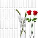 20 Pack 8 Inch Glass Cylinder Vases for Centerpiece, Small Tall Clear Glass Vases Bulk Cylinder Flower Vase for Wedding Table Home Party Decor