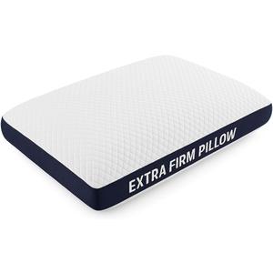 Extra Firm Pillow, Memory Foam Core Support for Side and Back Sleepers, Neck Alignment, Comfortable Loft, Washable Cover, Fits Standard Pillowcases, Designed to Hold Shape Night After Night, Large