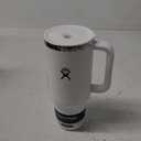 Hydro Flask Travel Tumbler with Handle, Lid and Straw - Insulated Stainless Steel in 40 Oz White