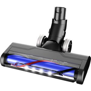 Upgraded Motorhead Vacuum Brush with Headlights for Dyson V6 DC59 DC61 DC74,Motorized Head Replacement Accessories or Parts for Tile,Small Carpet,Rug Cleaning.