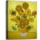 msspart Sunflowers by Vincent Van Gogh Canvas Wall Art Flower Vase Painting Giclee Print Floral Picture for Home Decor 16"x24"