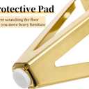 WRINGKIT 6 Inch Gold Furniture Legs Set of 4, Modern Metal Furniture Feet with Floor Protectors, Heavy Duty Table Dresser Legs for Cabinet Sofa Feet DIY Replacement, Max Load 1322 Lbs