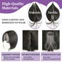 Hair Toppers for Women Synthetic Hair, 360° 3D Cover Wispy Bangs Hair Pieces, Hair Toppers for Women with Thinning Hair Pieces (Ombre Mix Blonde with Dark Root to Blonde)