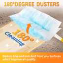 60 Count Electrostatic Duster Refills Compatible with Swiffer Duster, Multi-Surface Dusting Refills, Microfibre Dusters for Cleaning, Unscented, No Extension Pole
