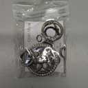 For Airtag (1st & 2nd Gen) Necklace,Metal Badge Air Tag Necklace for Kids,Adults,Women, 29in Adjustable Alloy Chain with Airtag Holder for Apple Air Tag (Silver)