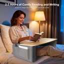 OPTIXCELL Lap Desk for Adults with Arm Rests,Ergonomic Laptop Pillow Stand for Bed,Couch,Floor (Light Wood)